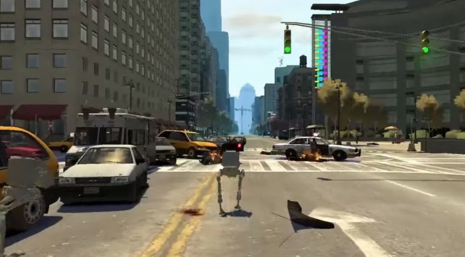 Wall-E, Star Wars: AT ST Walkers & Dolphins Invade GTA IV’s Liberty City