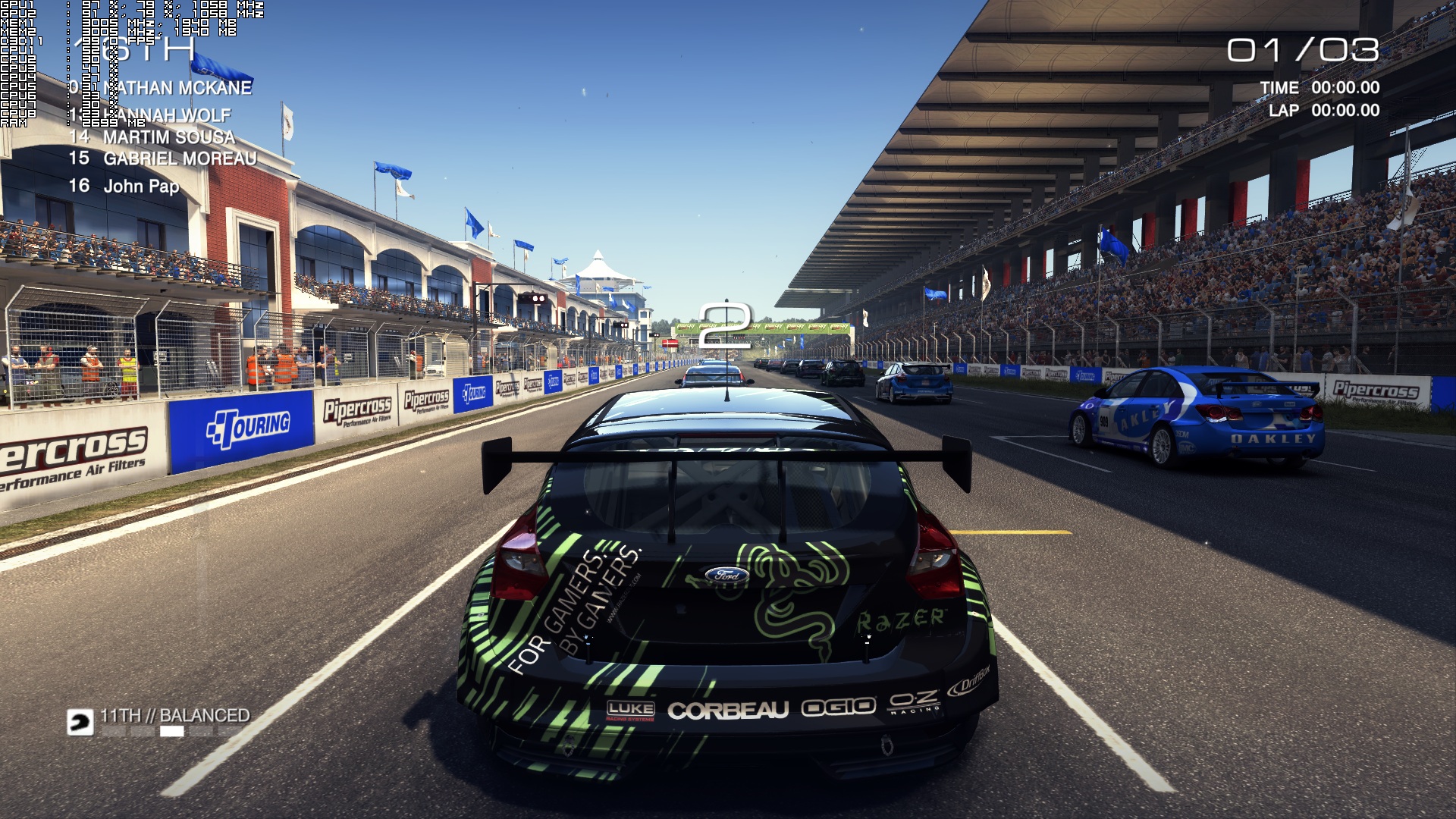 GRID: Autosport PC gameplay at 1080p max settings 