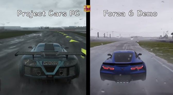 Project CARS versus Forza Motorsport 6 Demo – Graphics & Rain Comparison Video