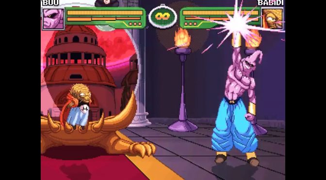 Hyper Dragon Ball Z, free fan-made 2D DBZ fighting game, new version adds Buu