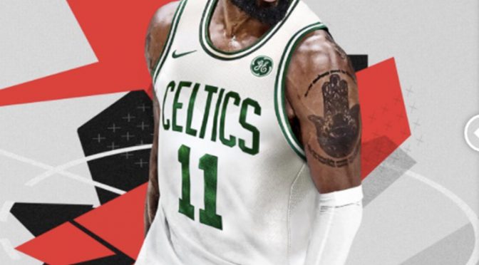 Kyrie Irving in a Celtics Jersey Spotted on NBA 2K18 Cover
