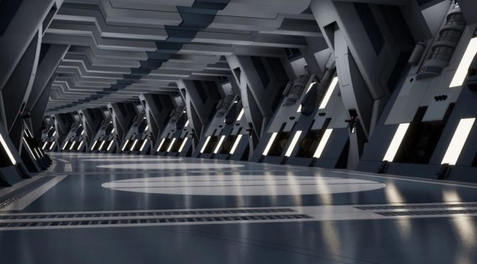 Star Wars Episode 1 Droid Ship faithfully recreated in Unreal Engine 4, comparison screenshots (WIP)
