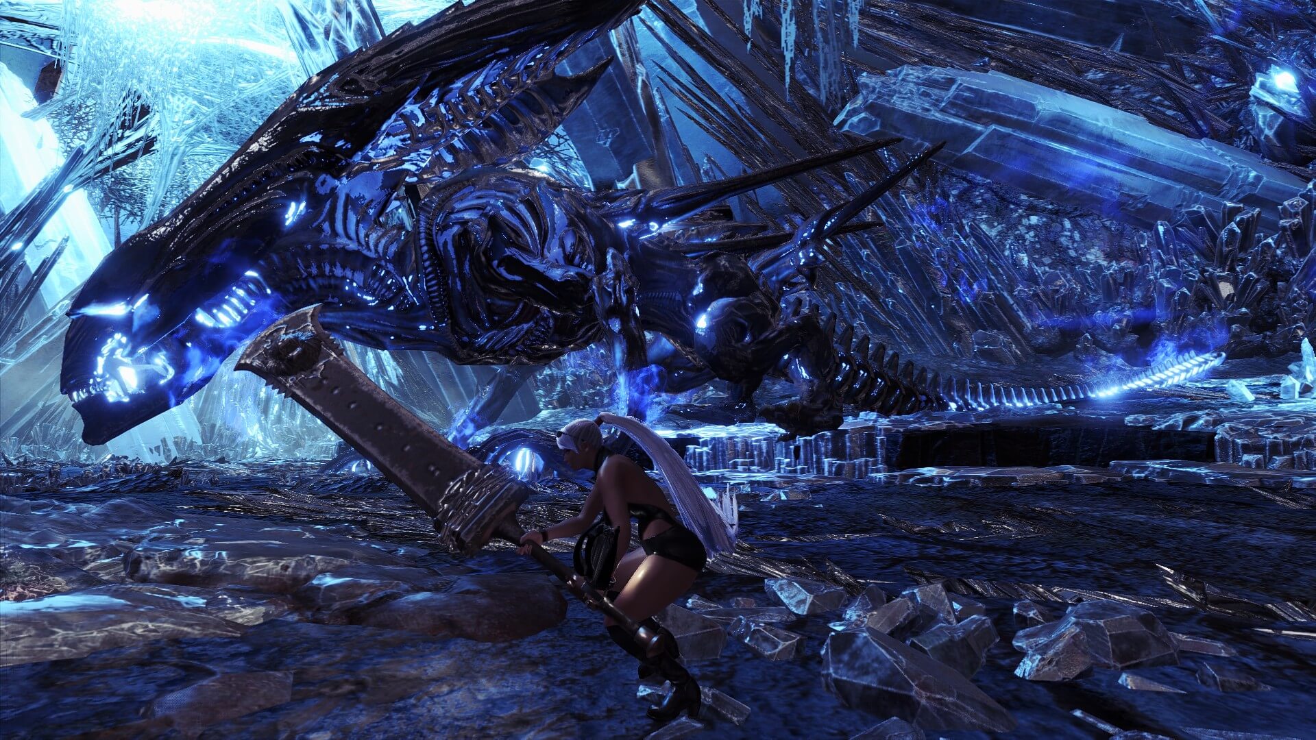 Fight the alien from Aliens in this Monster Hunter mod