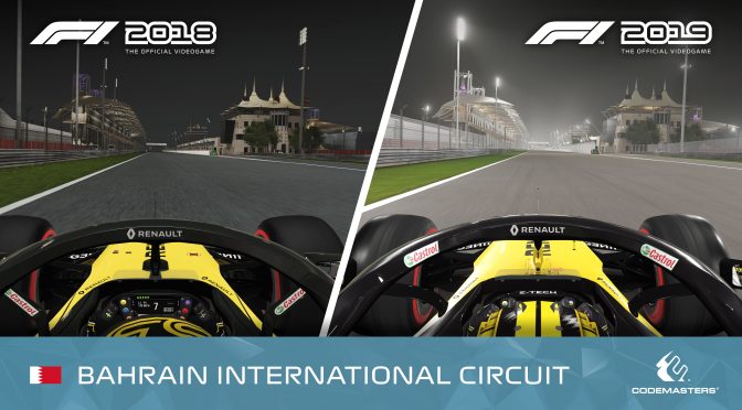 F1 2019 vs F1 2018 official graphics comparison screenshots