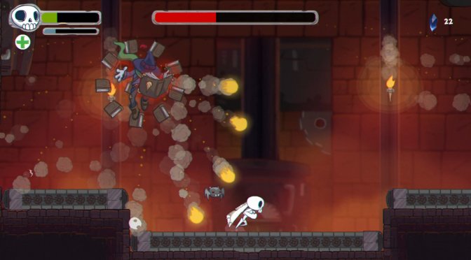 Skelattack is a new cool action platformer, available on Steam now and published by Konami