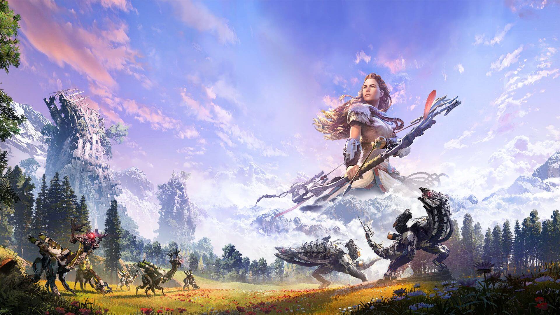 An image from Horizon Zero Dawn featuring Aloy, the main character in the game