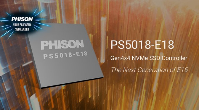Phison’s PS5018-E18 SSD controller can hit 7.4 GB/s sequential read speed, 1.2 million IOPS