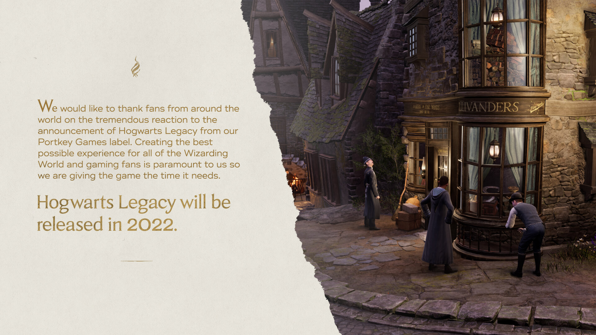 Hogwarts Legacy Announces 2022 Release Window