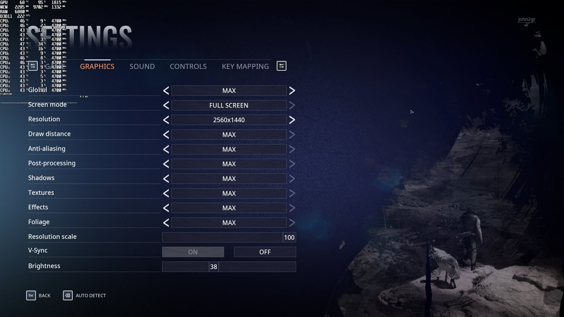 Werewolf the Apocalypse Earthblood PC graphics settings