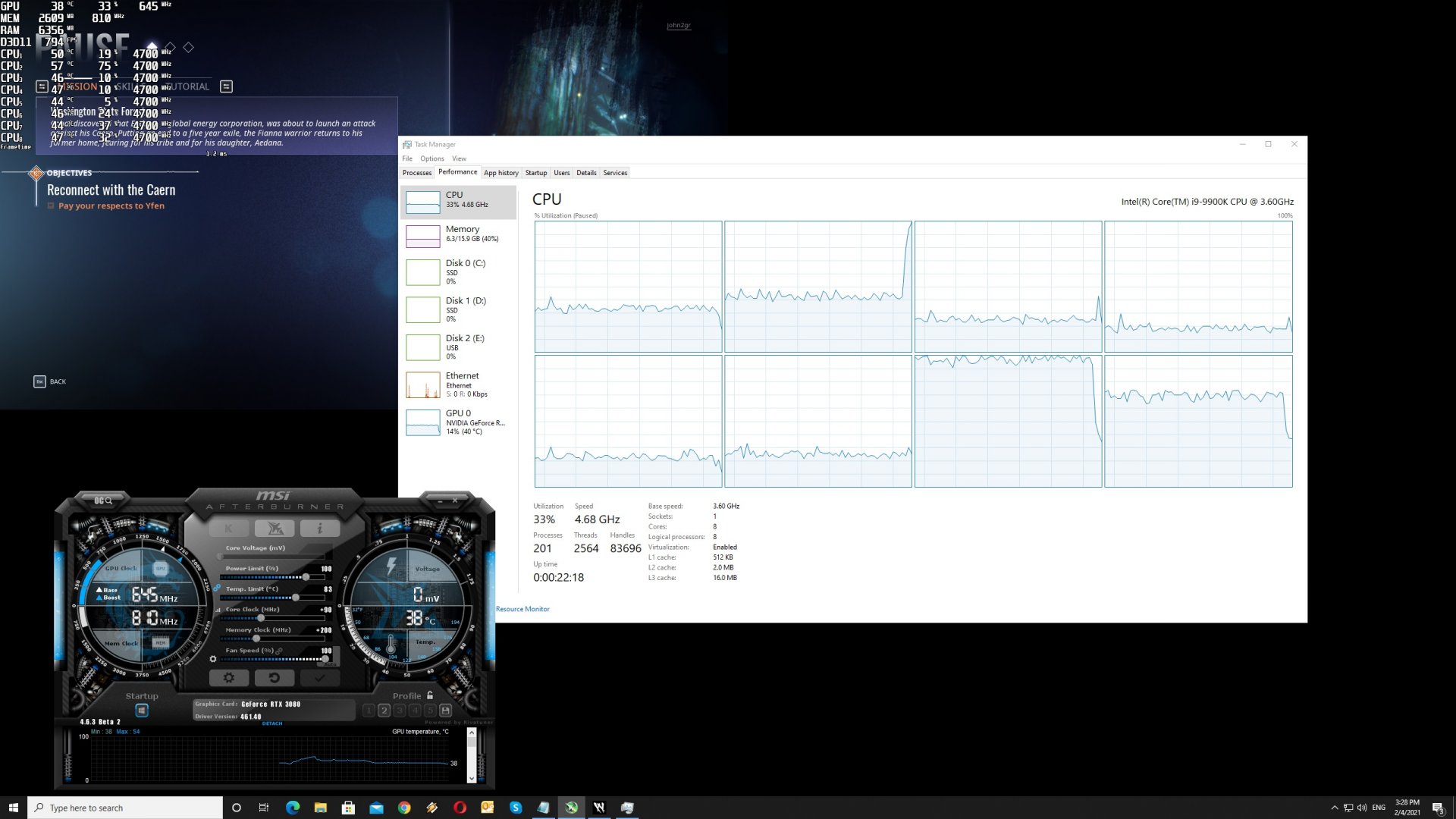 Werewolf the Apocalypse Earthblood CPU scaling