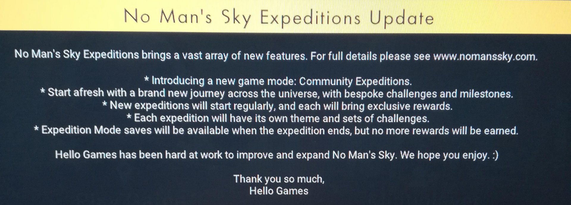 no man's sky expeditions update leak