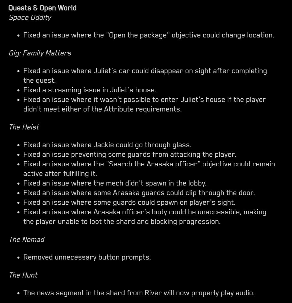 Cyberpunk 2077 Patch 1.23 Release Notes-1