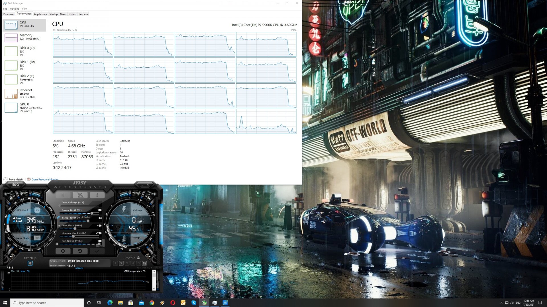 F1 2021 CPU scaling
