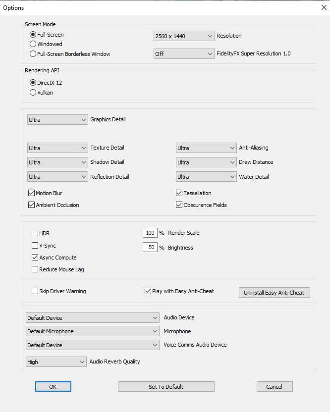 Sniper Elite 5 PC graphics settings