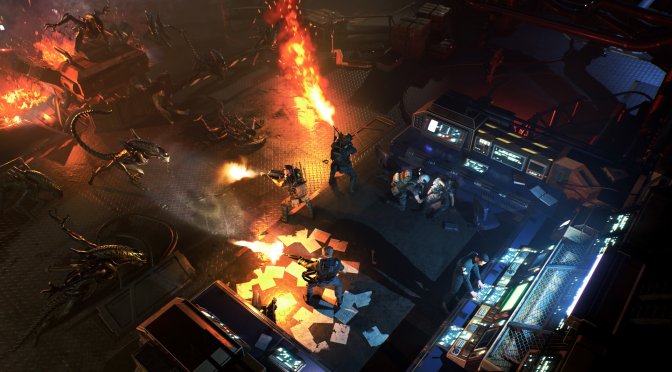 Aliens: Dark Descent is an isometric squad-based single-player action game