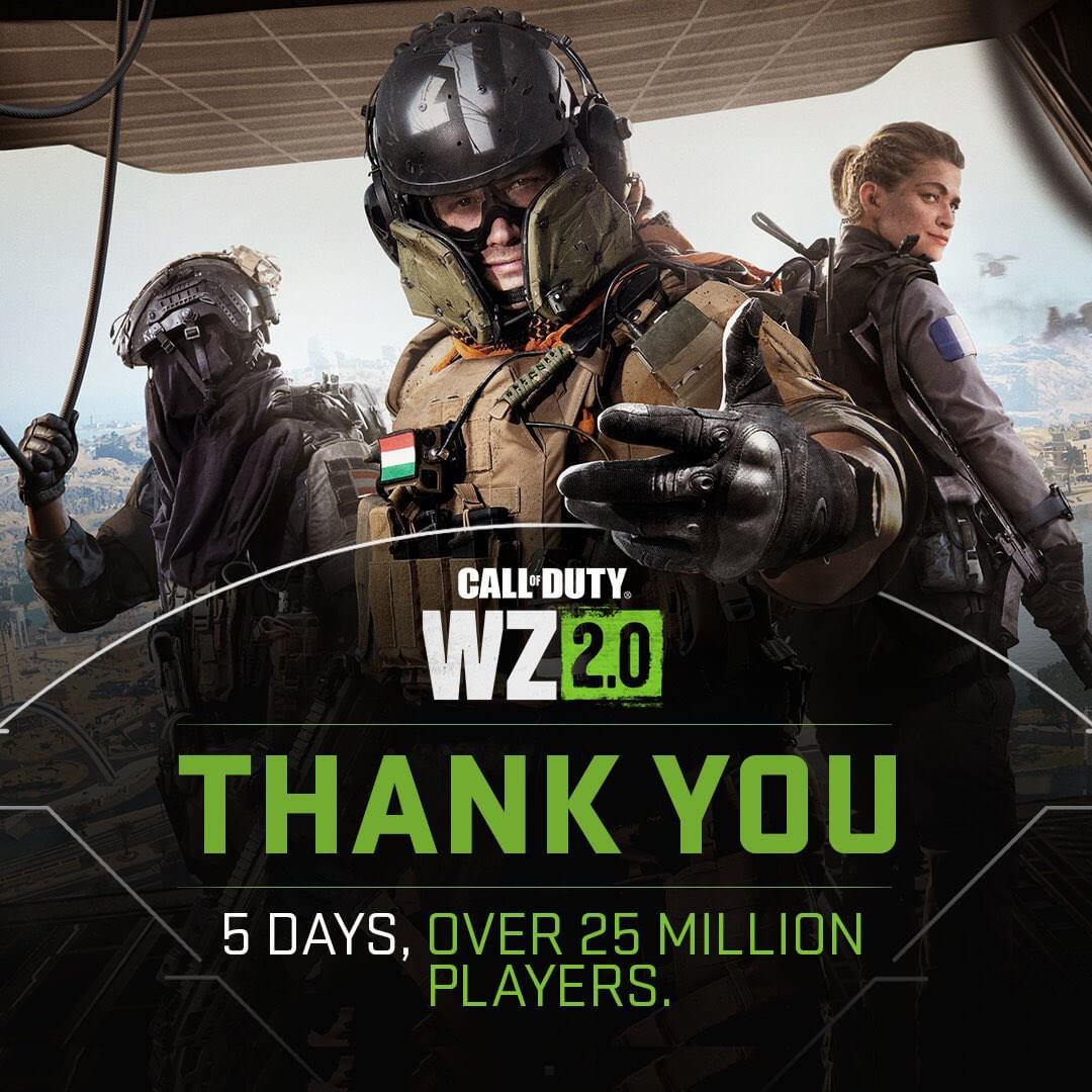 Warzone 2.0 25 million players