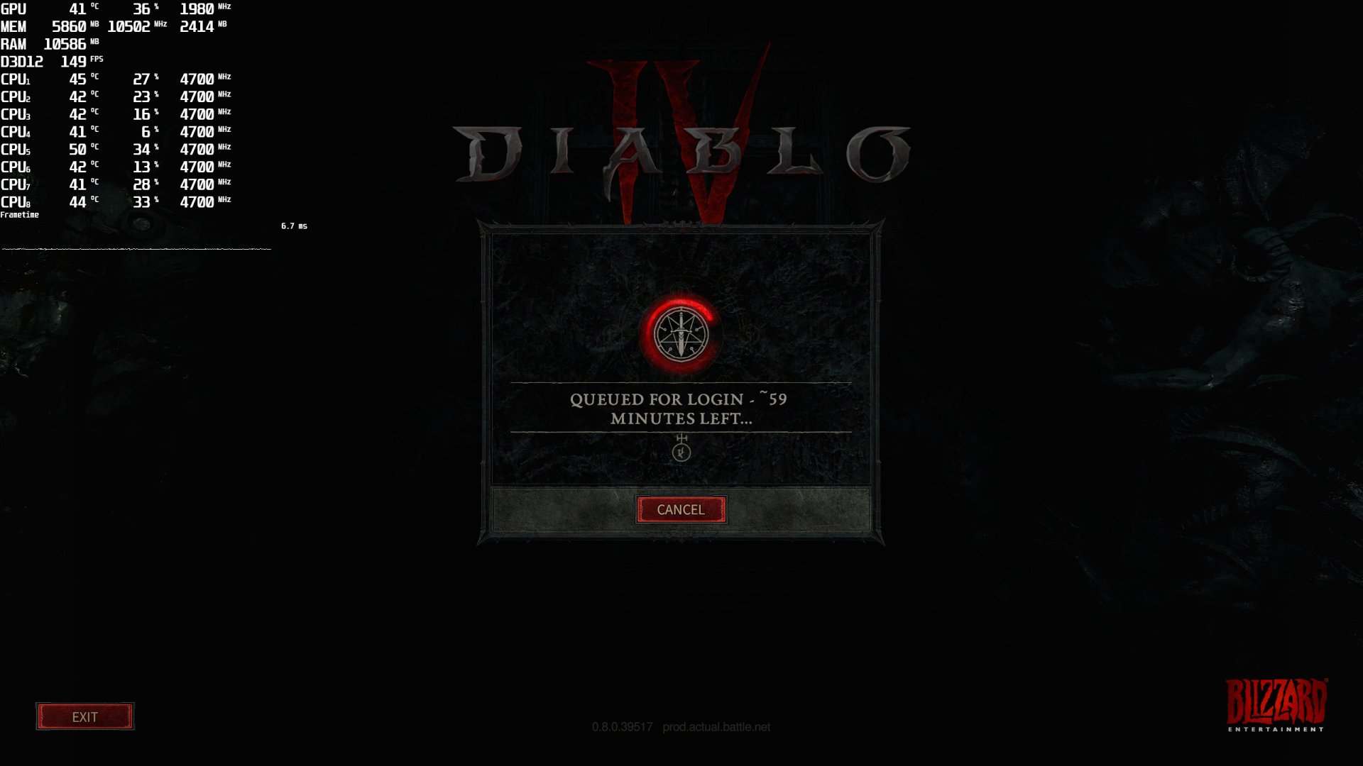 Diablo IV long queues