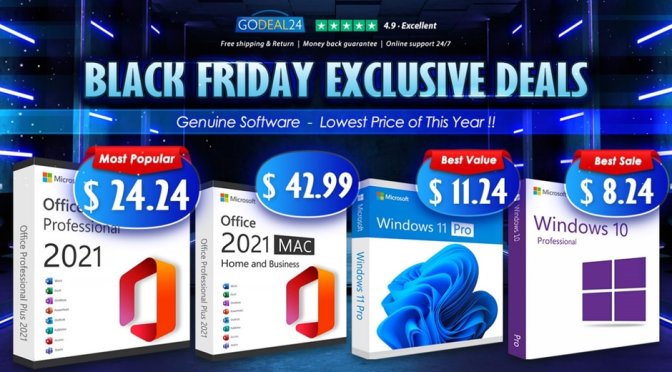 Black Friday 2023 Sale Finally Coming: Lifetime Office 2021 is Only $24.24,  Windows 10 and Windows 11 Pro as low as $6! (Sponsored) - CNX Software