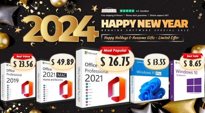Start the new year with lifetime Office 2021 and Windows 11 Pro license from $10 on Godeal24!