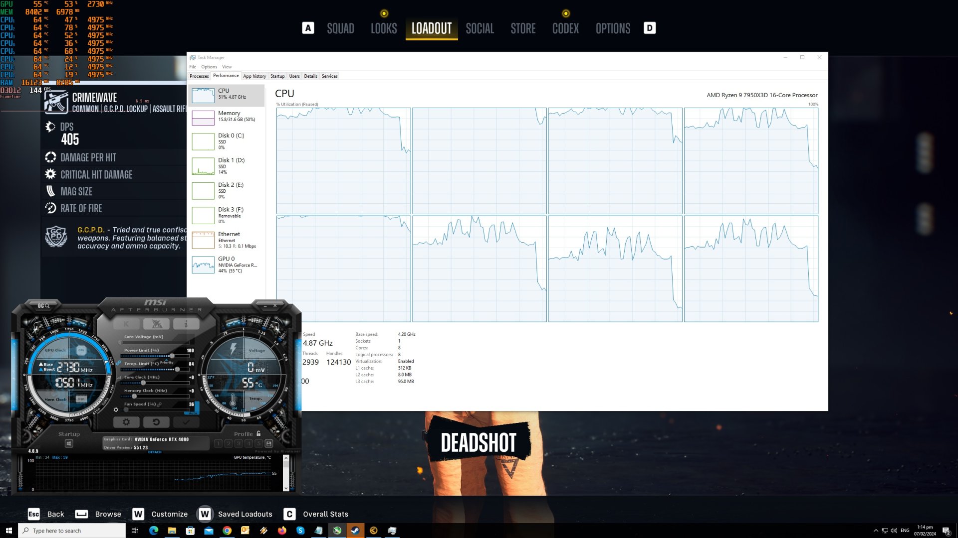 Suicide Squad CPU scaling