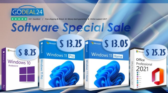 Save big on Lifetime Microsoft Office and Windows 11 Pro during Godeal24 Flash Sale, from $10 now!