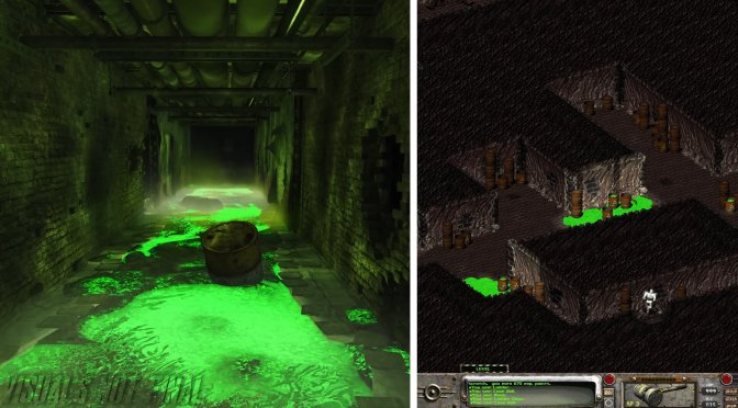 Fallout 2 Fan Remake vs Original Graphics Comparison Video