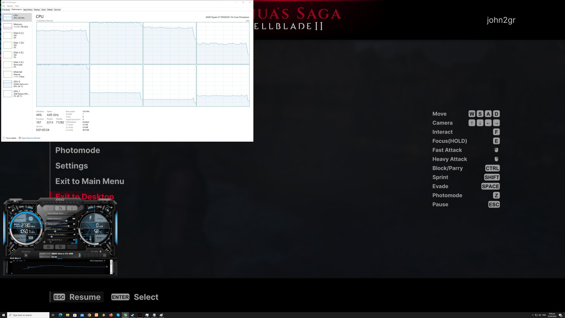 Hellblade 2 CPU scaling