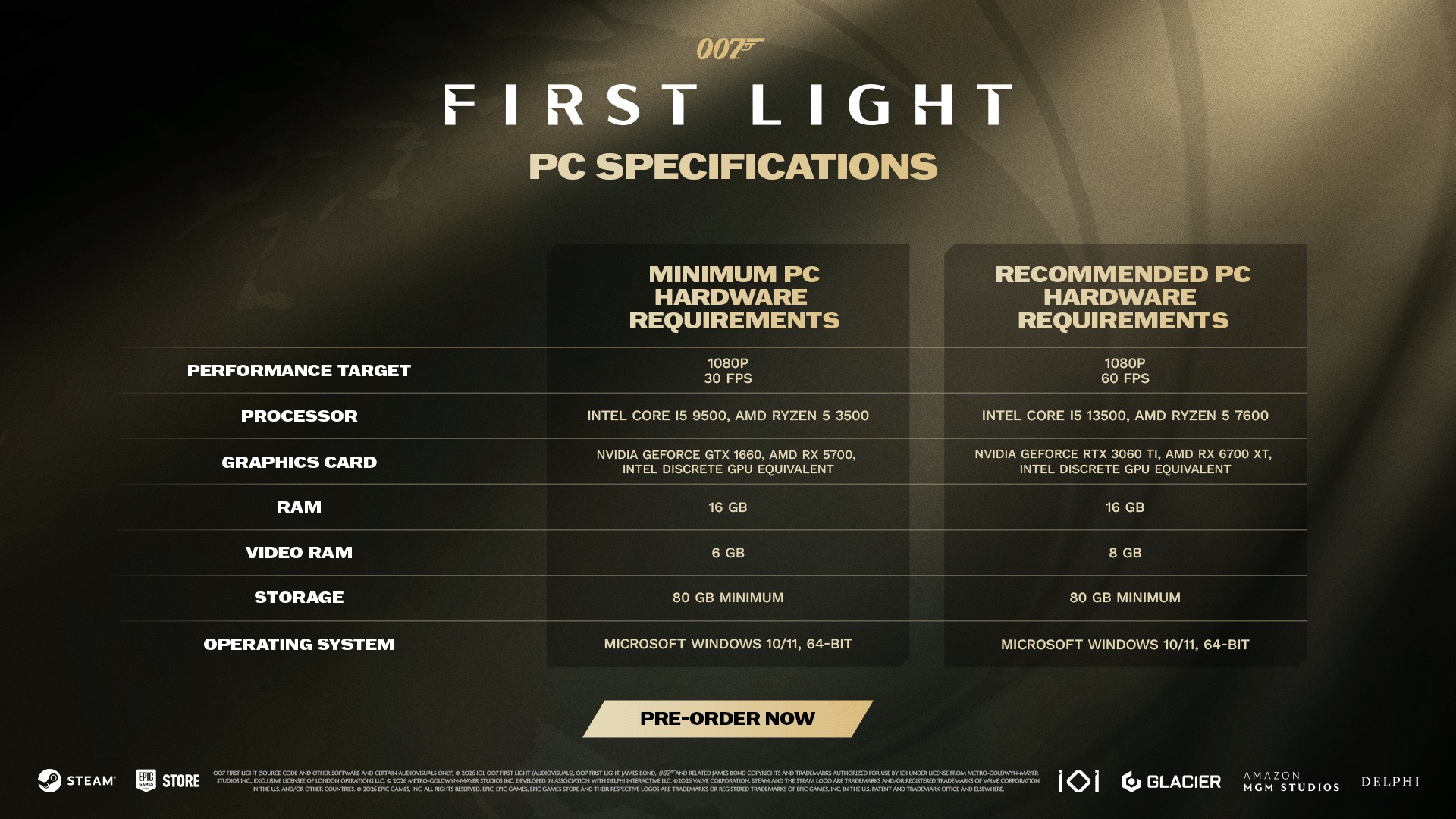 007 First Light Final PC Requirements