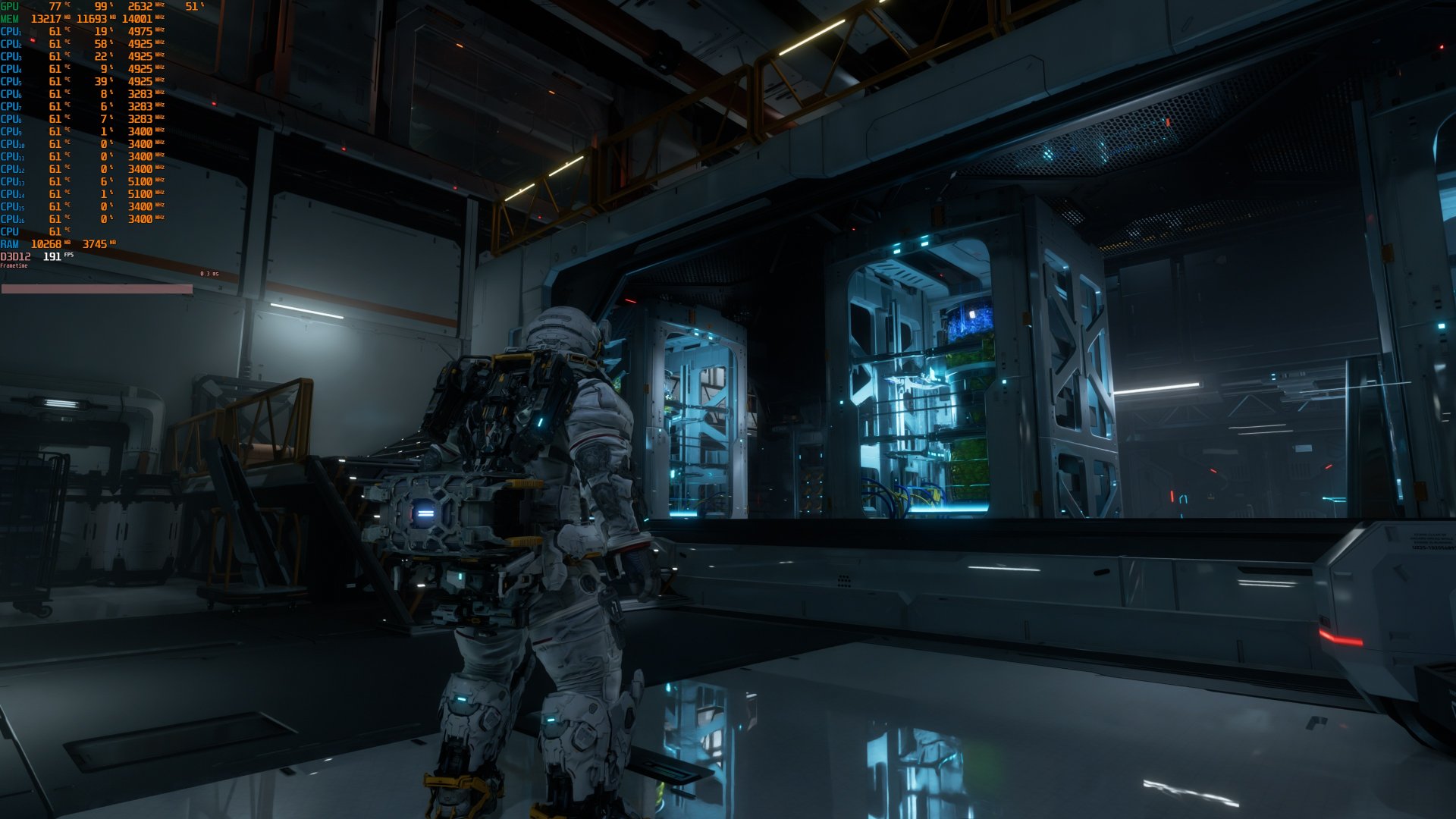 Pragmata benchmark scene