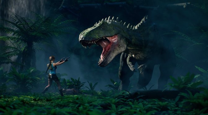 Take a look at Tomb Raider’s T-Rex scene in Unreal Engine 5