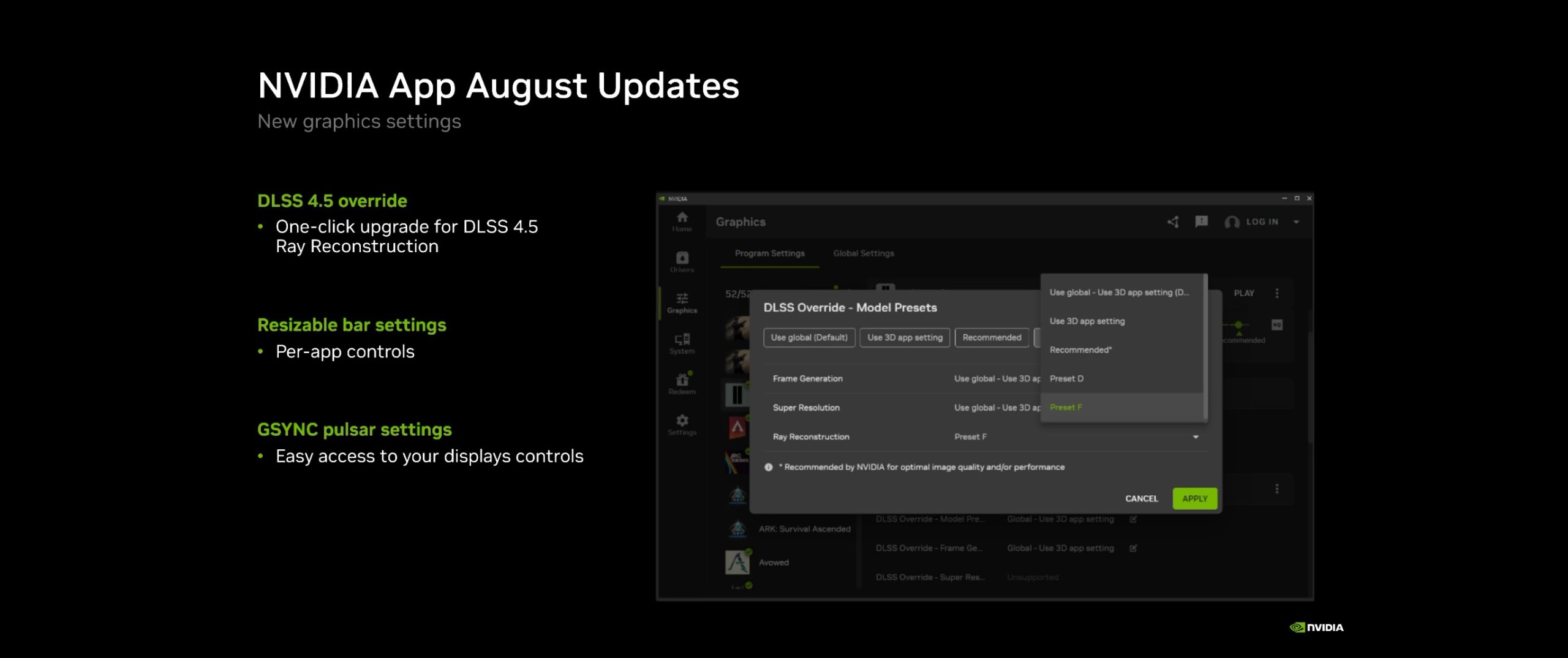 NVIDIA App reBAR