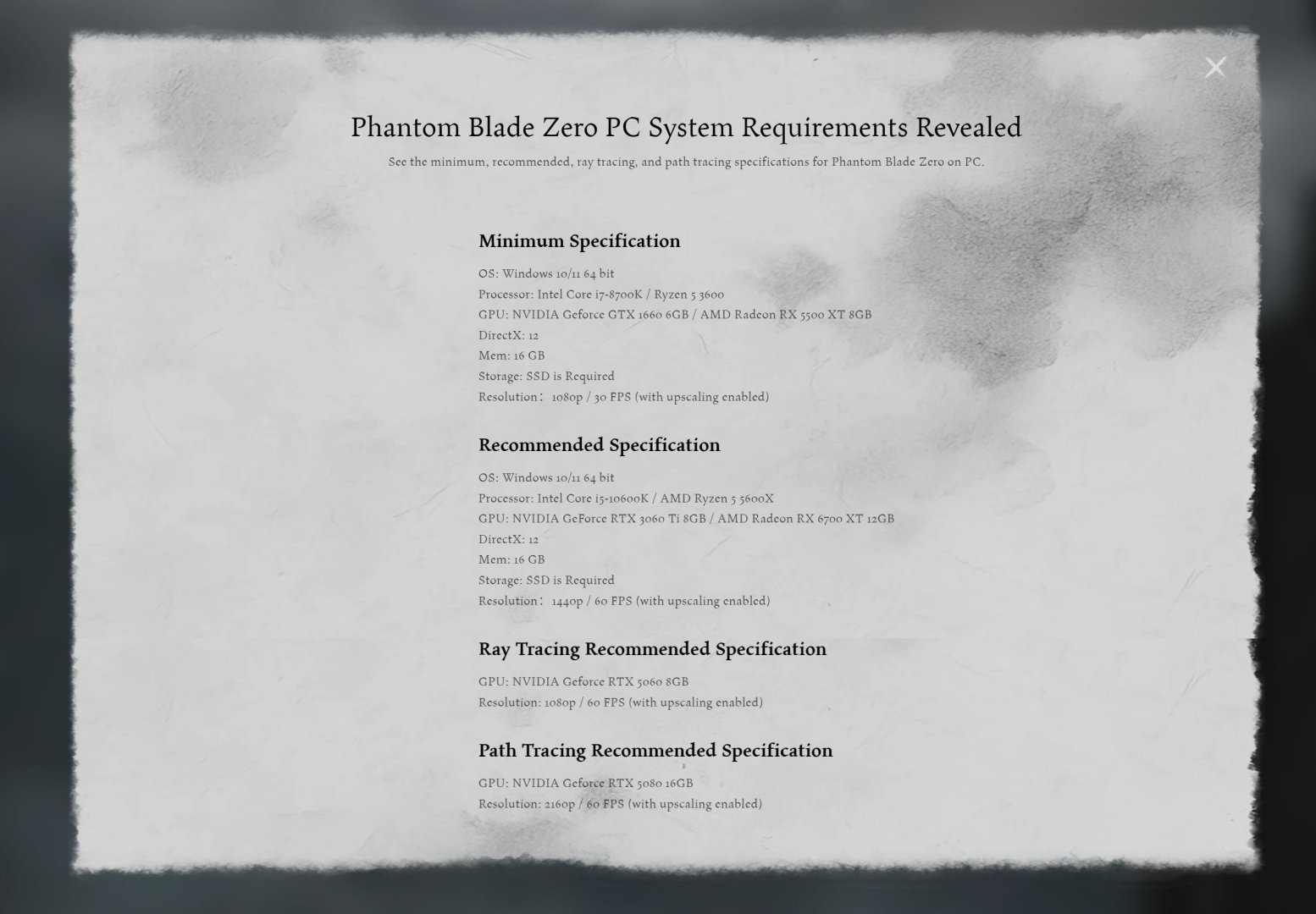 PBZ Path Tracing PC Specs