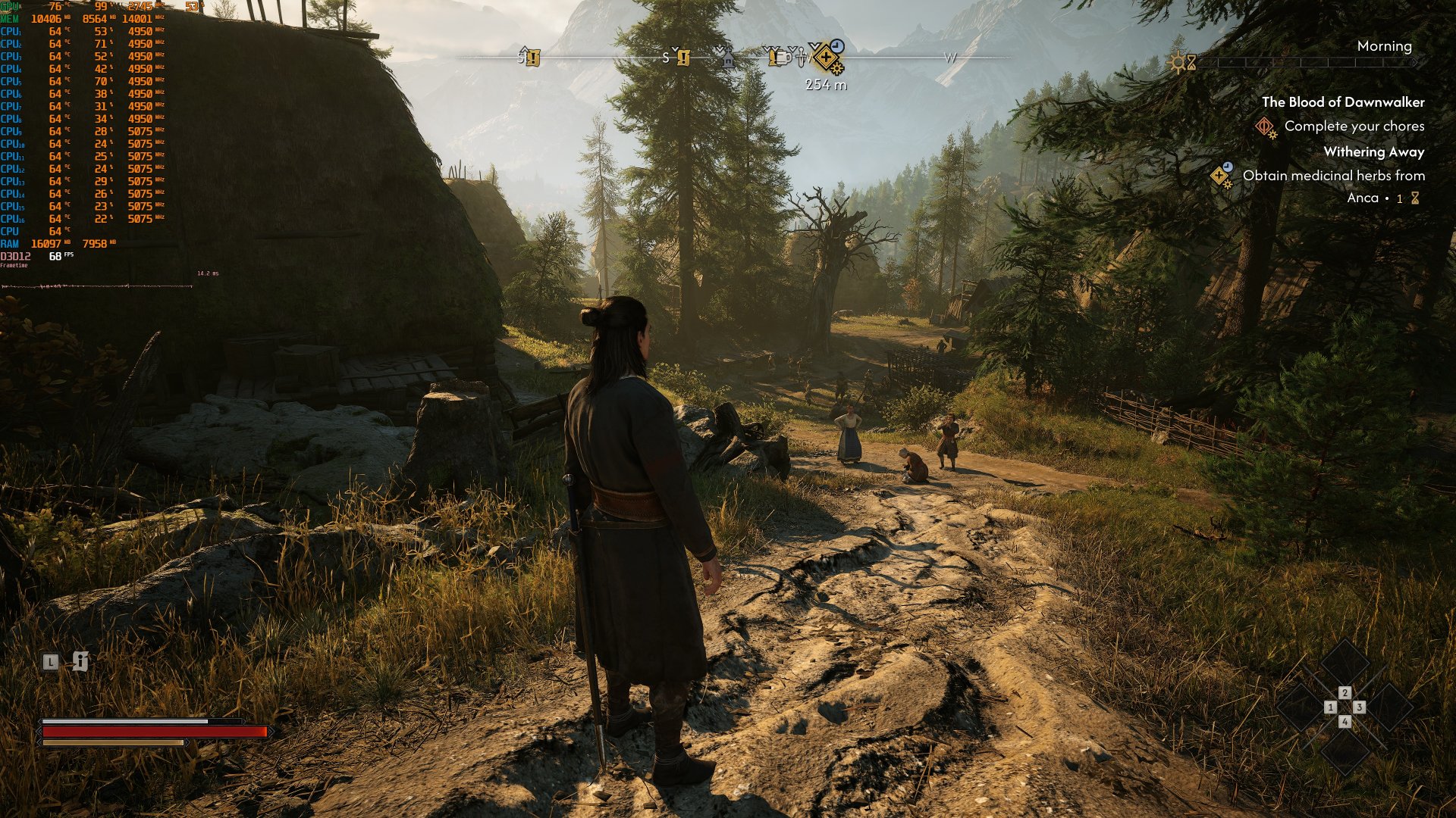 The Blood of Dawnwalker PC benchmark scene